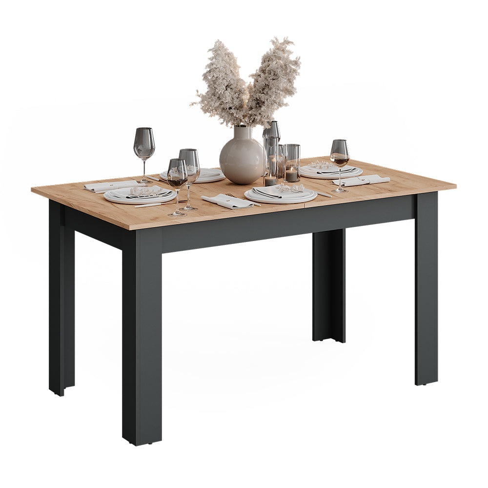 Vicco tavolo da pranzo allungabile Antracite/quercia dorata 180 x 80 cm Estensibile