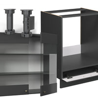 Vicco Cucina angolare completa Landhaus antrazit-oro 190 x 60 cm , PL Rovere