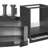 Vicco Cucina angolare completa Grigio scuro 190 x 46 cm senza piano di lavoro