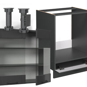 Vicco Cucina angolare completa Grigio scuro 190 x 60 cm , PL Antracite