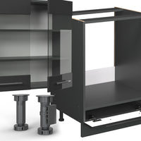 Vicco Cucina angolare completa Antracite lucido 347 x 60 cm , PL Antracite