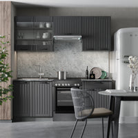 Vicco Cucina componibile Grigio scuro 200 cm , PL Marmo