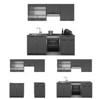 Vicco Cucina componibile Grigio scuro 200 cm , PL Antracite