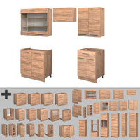 Vicco Cucina componibile Quercia dorata 200 cm , PL Rovere