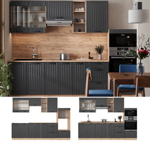 Vicco Cucina componibile Grigio scuro 280 cm , PL Antracite