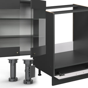 Vicco Cucina componibile Landhaus antrazit-oro 355 cm , PL Marmo