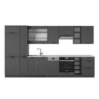 Vicco Cucina componibile Grigio scuro 355 cm , PL Marmo