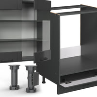 Vicco Cucina componibile Grigio scuro 355 cm , PL Rovere