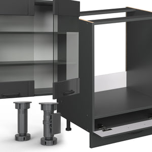 Vicco Cucina componibile Grigio scuro 355 cm , PL Rovere