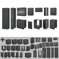 Vicco Cucina componibile Grigio scuro 355 cm senza piano di lavoro