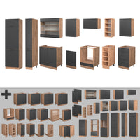 Vicco Cucina componibile Grigio scuro 355 cm , PL Antracite