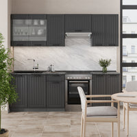 Vicco Cucina componibile Grigio scuro 240 cm , PL Marmo