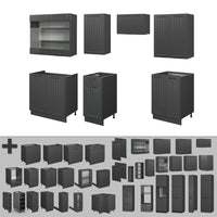 Vicco Cucina componibile Grigio scuro 240 cm , PL Antracite