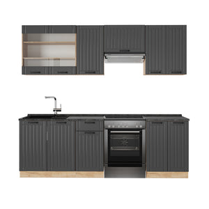 Vicco Cucina componibile Grigio scuro 240 cm , PL Antracite