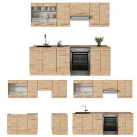 Vicco Cucina componibile Quercia dorata 240 cm senza piano di lavoro