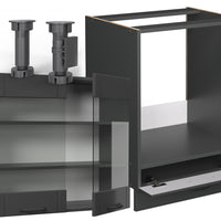 Vicco Cucina angolare completa Grigio scuro 287 x 60 cm , PL Rovere