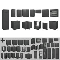 Vicco Cucina angolare completa Grigio scuro 287 x 46 cm senza piano di lavoro