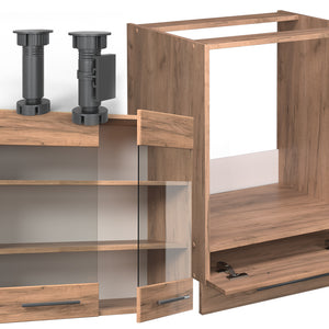 Vicco Cucina angolare completa Quercia dorata 287 x 60 cm , PL Rovere