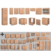 Vicco Cucina angolare completa Quercia dorata 227 x 60 cm , PL Antracite