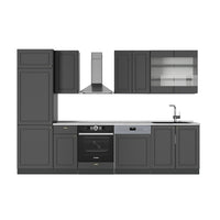 Vicco Cucina componibile Landhaus antrazit-oro 300 cm , PL Marmo