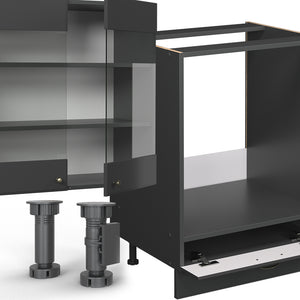 Vicco Cucina componibile Landhaus antrazit-oro 300 cm , PL Marmo