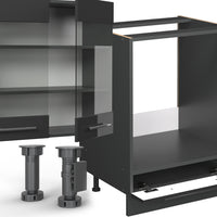 Vicco Cucina componibile Antracite lucido 300 cm , PL Rovere