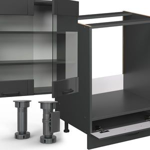 Vicco Cucina componibile Grigio scuro 300 cm , PL Marmo