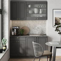 Vicco Cucina monoblocco Landhaus antrazit-oro 140 cm , PL Antracite