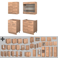 Vicco Cucina monoblocco Quercia dorata 140 cm , PL Antracite