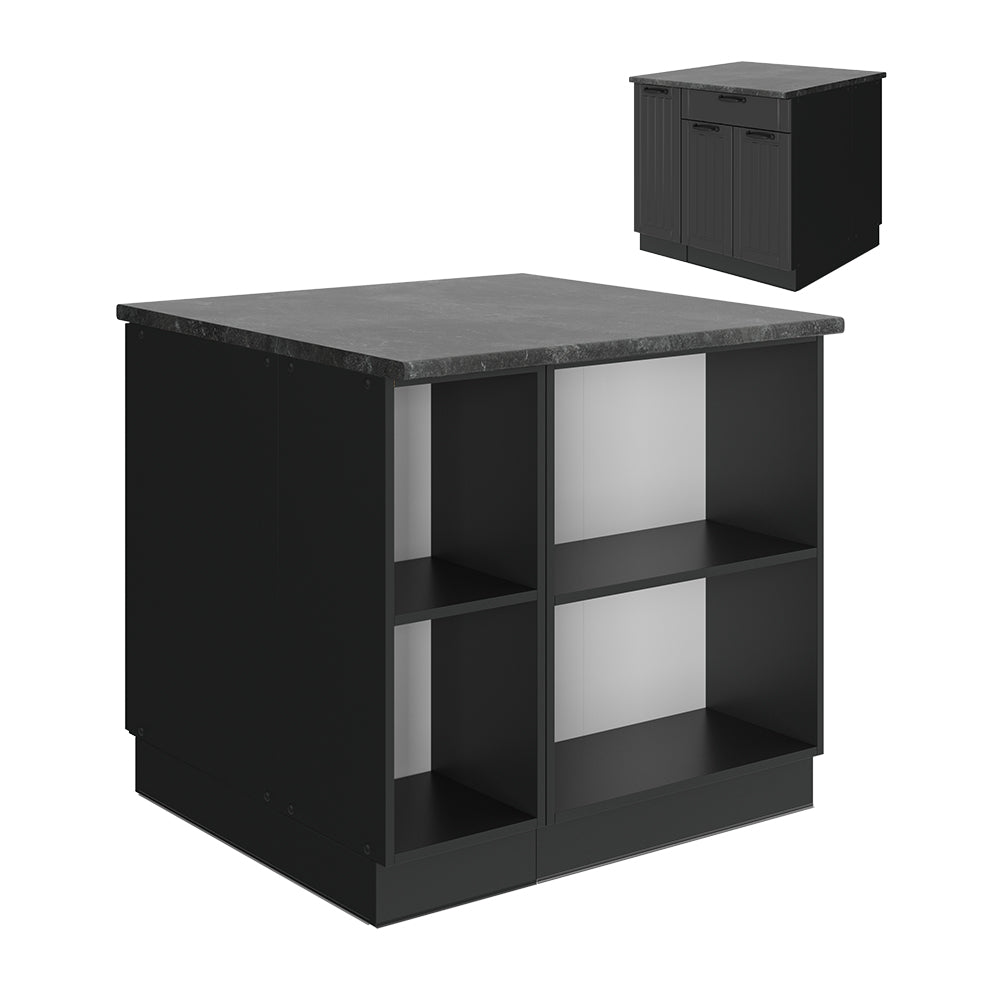 Vicco isola cucina Grigio scuro 90 cm senza piano di lavoro