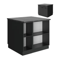 Vicco isola cucina Grigio scuro 90 cm senza piano di lavoro