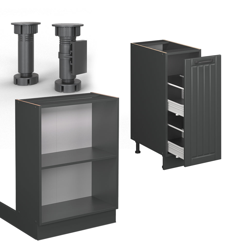 Vicco isola cucina Grigio scuro 90 cm senza piano di lavoro