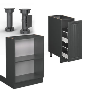 Vicco isola cucina Grigio scuro 90 cm senza piano di lavoro