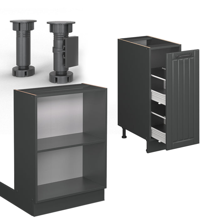 Vicco isola cucina Grigio scuro 90 cm senza piano di lavoro