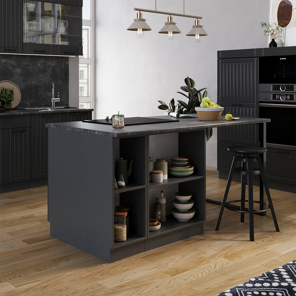 Vicco isola cucina Grigio scuro 90 cm senza piano di lavoro