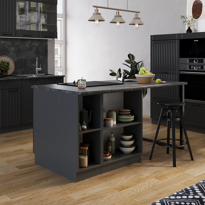 Vicco isola cucina Grigio scuro 90 cm senza piano di lavoro