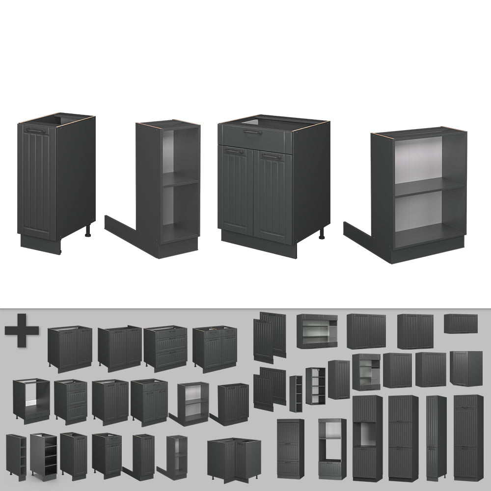 Vicco isola cucina Grigio scuro 90 cm senza piano di lavoro