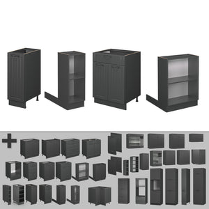 Vicco isola cucina Grigio scuro 90 cm senza piano di lavoro