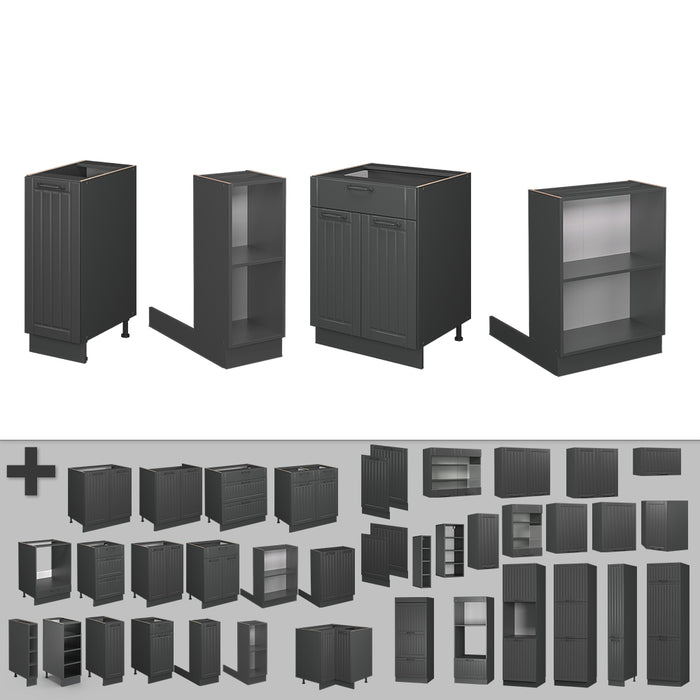 Vicco isola cucina Grigio scuro 90 cm senza piano di lavoro