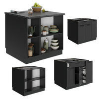 Vicco isola cucina Grigio scuro 90 cm senza piano di lavoro