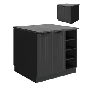 Vicco isola cucina Grigio scuro 90 cm senza piano di lavoro