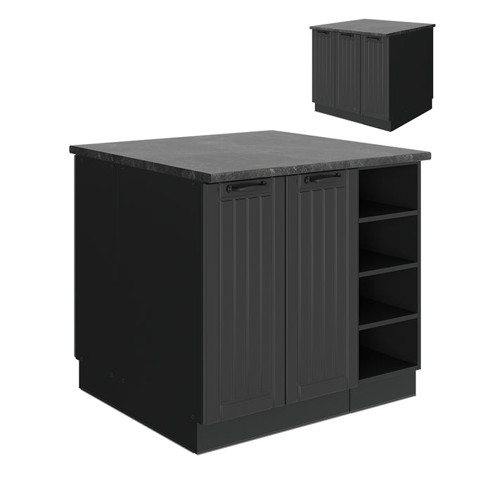 Vicco isola cucina Grigio scuro 90 cm senza piano di lavoro