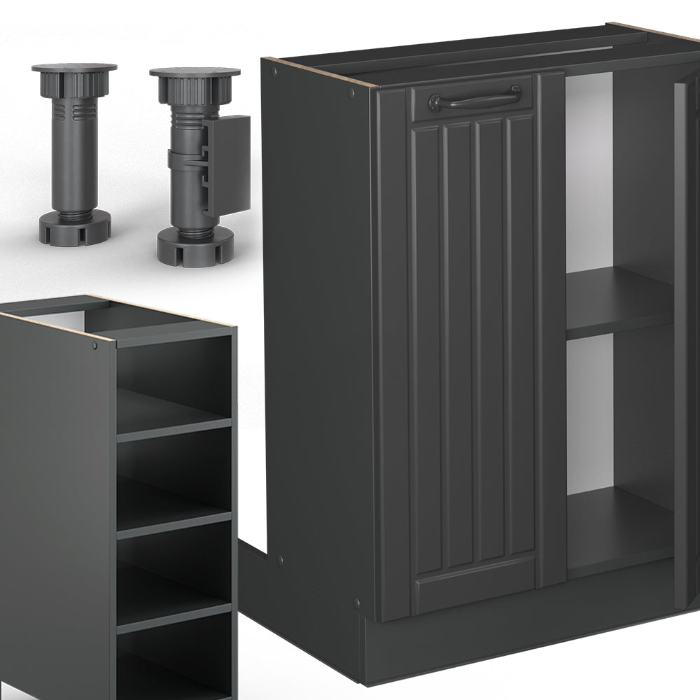 Vicco isola cucina Grigio scuro 90 cm senza piano di lavoro