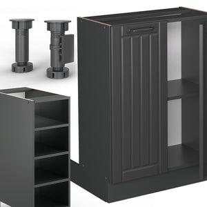 Vicco isola cucina Grigio scuro 90 cm senza piano di lavoro