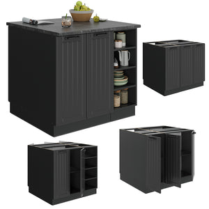 Vicco isola cucina Grigio scuro 90 cm senza piano di lavoro