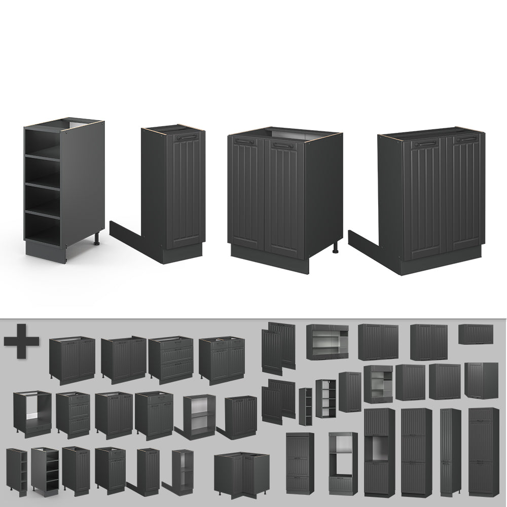 Vicco isola cucina Grigio scuro 90 cm senza piano di lavoro