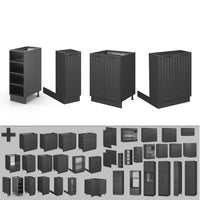 Vicco isola cucina Grigio scuro 90 cm senza piano di lavoro