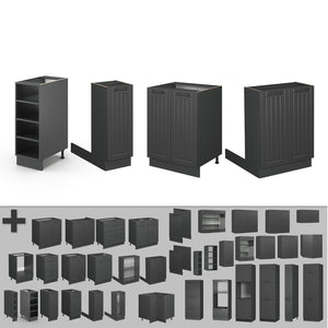 Vicco isola cucina Grigio scuro 90 cm senza piano di lavoro