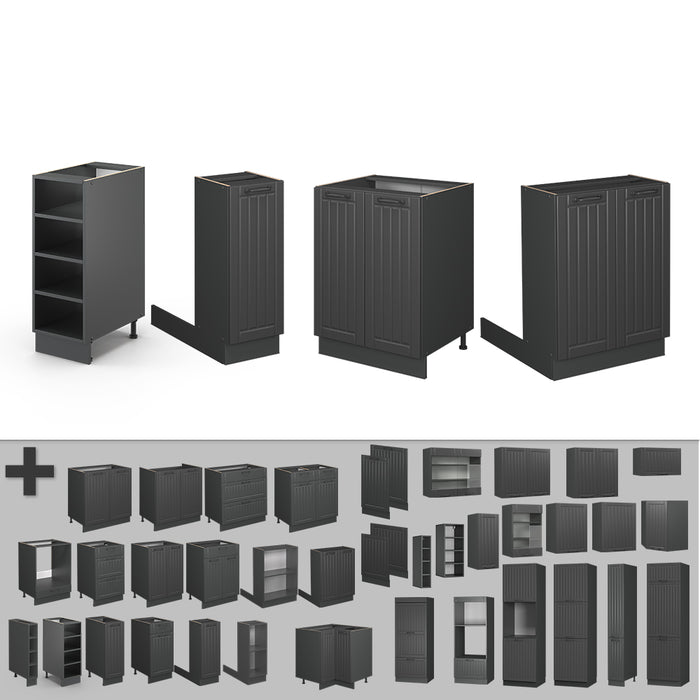 Vicco isola cucina Grigio scuro 90 cm senza piano di lavoro