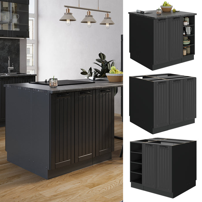 Vicco isola cucina Grigio scuro 90 cm senza piano di lavoro